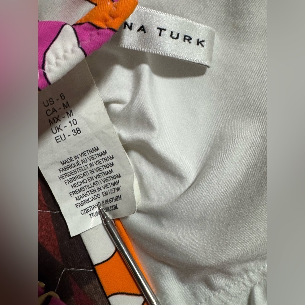 Trina Turk Tamarindo High Neck Halter Swimming Top Size 6 - Picture 6 of 12